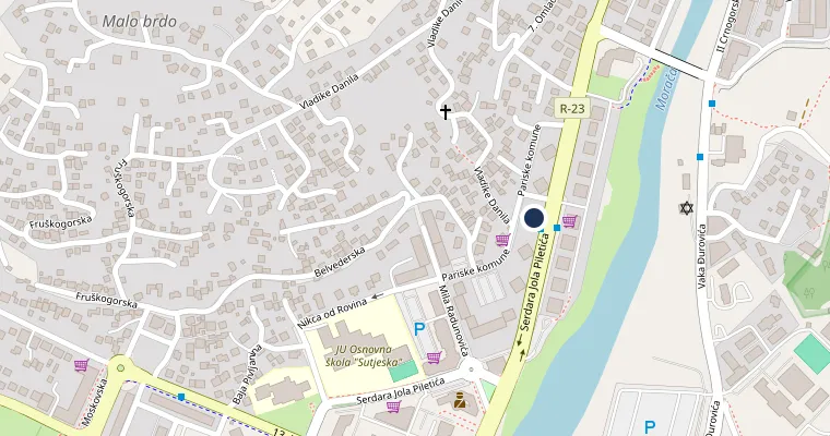 Mapa: Jola Piletića 9, Podgorica